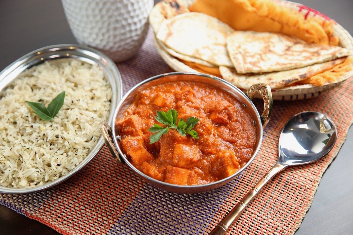 Butter Paneer Masala, fresh paneer in a creamy tomato sauce